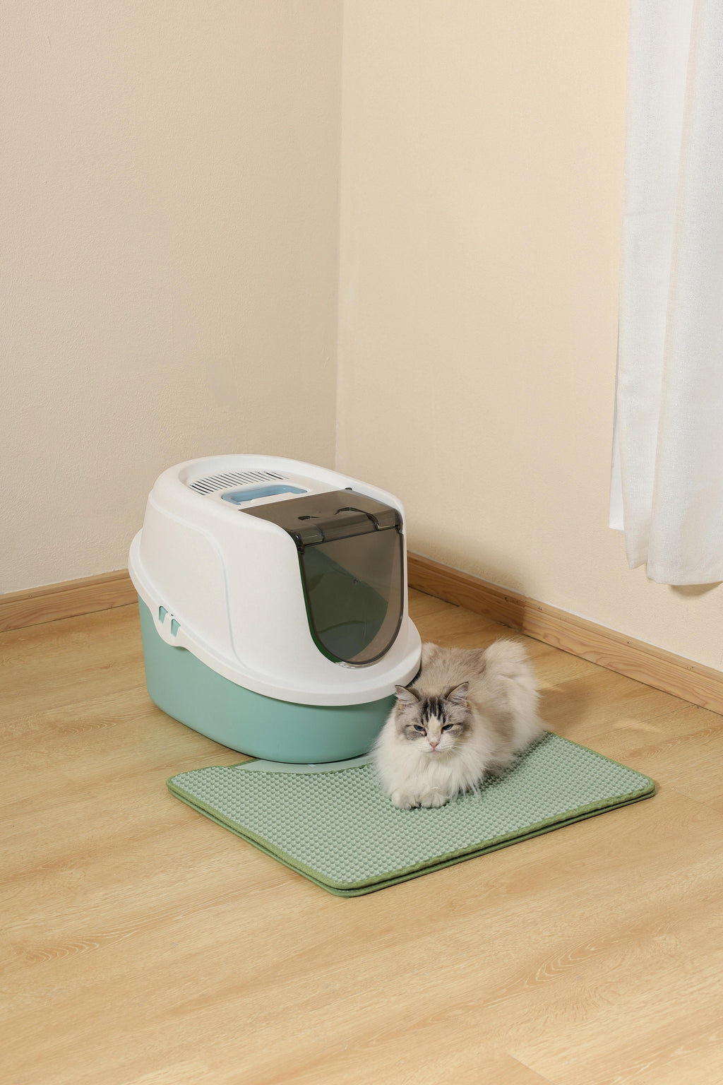 Tapis horizontal pour litière pour chat DUPLEX - Vert