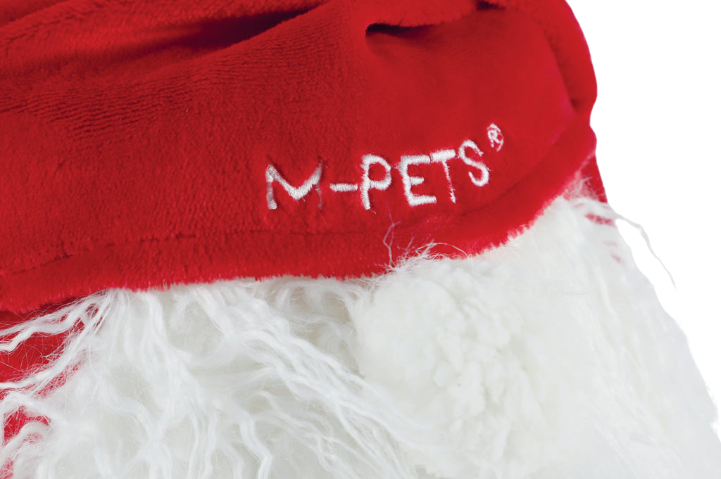 Coussin de Noël pour chat avec chapeau de fête rouge