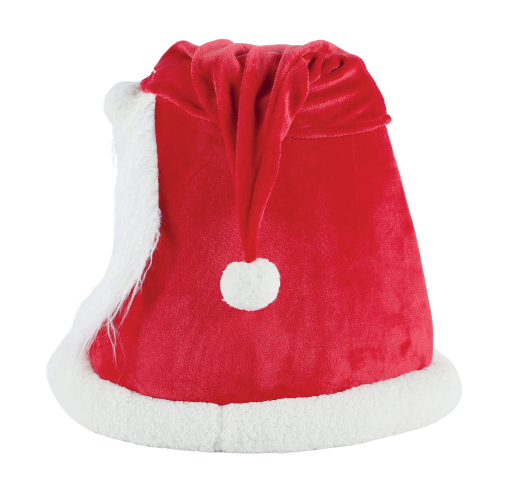 Coussin de Noël pour chat avec chapeau de fête rouge