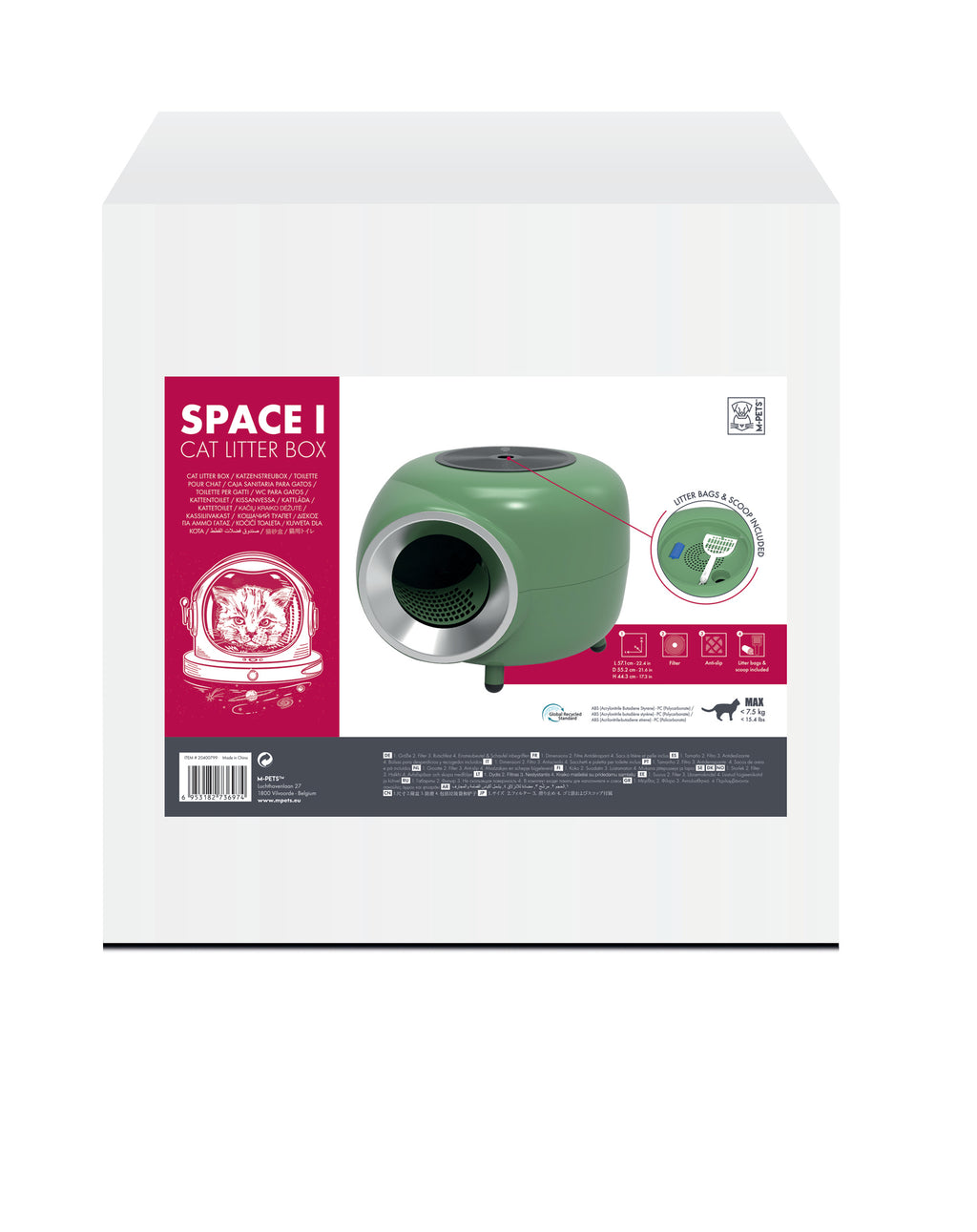 SPACE I Cat Litter Box - Green