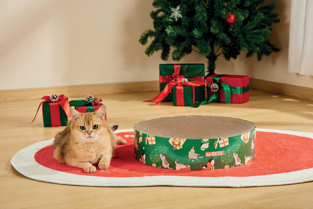 Griffoir de Noël pour chat - Mélange givré