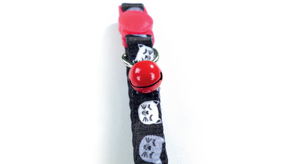 Collier ZANY Cat ECO Noir &amp; Rouge