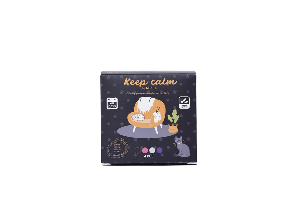 KEEP CALM - Calming pheromone collar set for cats 4 pcs