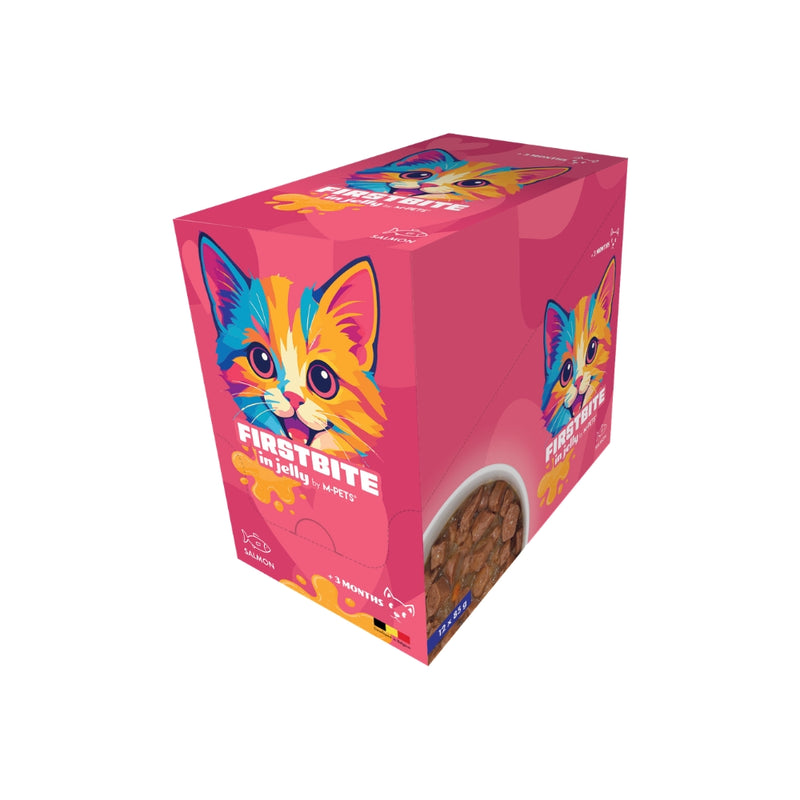 FIRSTBITE Cat Jelly Salmon 85g pouch - 12pcs per display