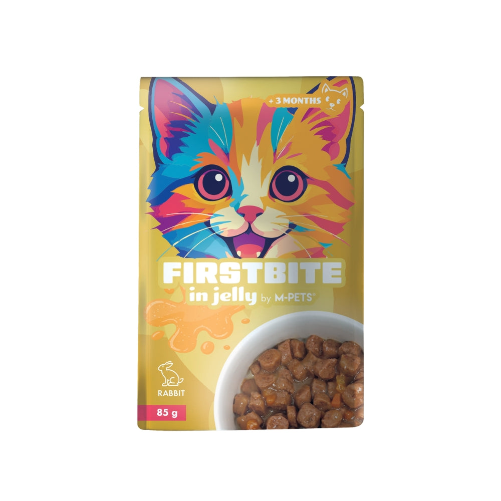 FIRSTBITE Cat Jelly Rabbit 85g pouch - 12pcs per display