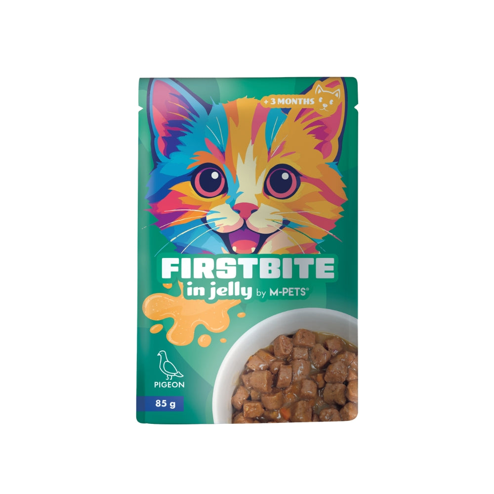 FIRSTBITE Cat Jelly Pigeon 85g pouch - 12pcs per display