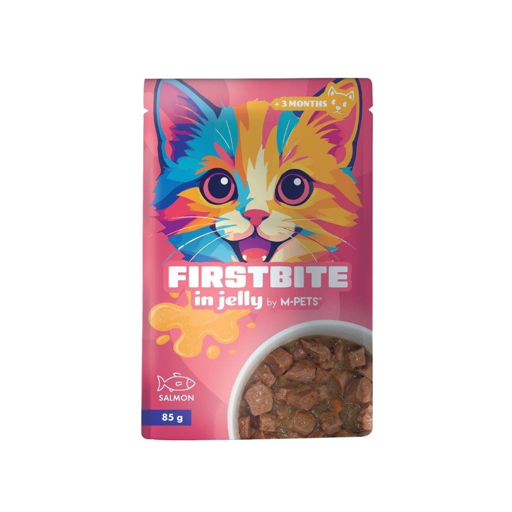 FIRSTBITE Cat Jelly Salmon 85g pouch - 12pcs per display