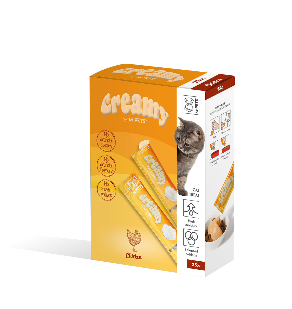 Pack de friandises crémeuses pour chats - Poulet 25 pcs