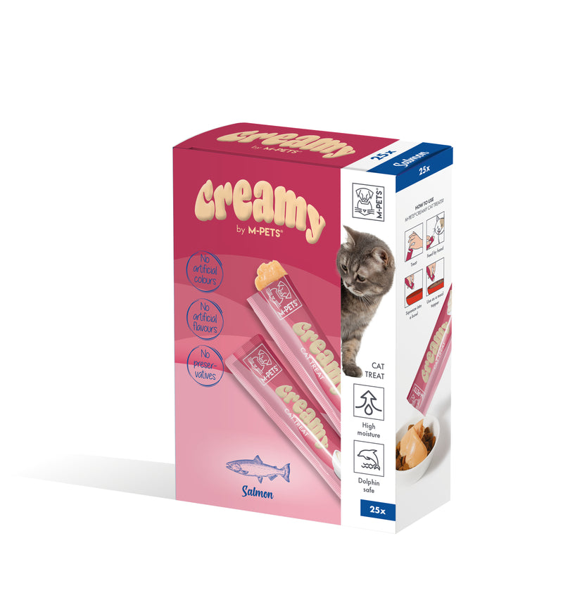 Pack de friandises crémeuses pour chats - Saumon 25 pcs