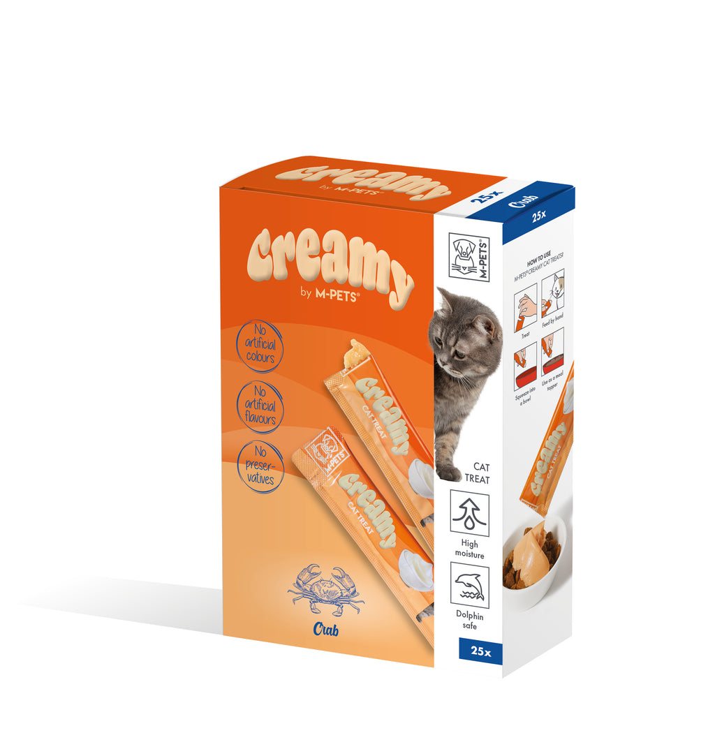 Pack de friandises crémeuses pour chats - Crabe 25 pcs