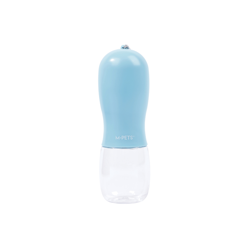 ON THE ROAD -  Dog water bottle 300 ml 2 in 1 - Blue mist