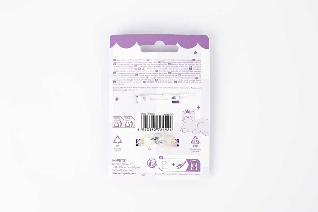 GLAM Hair Accessories for pets clip & rubber - Purple