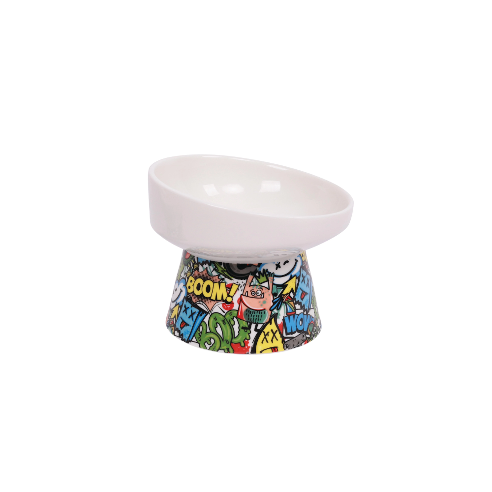 URBANSTYLE TILT'D Raised Ceramic Bowl Multicolor