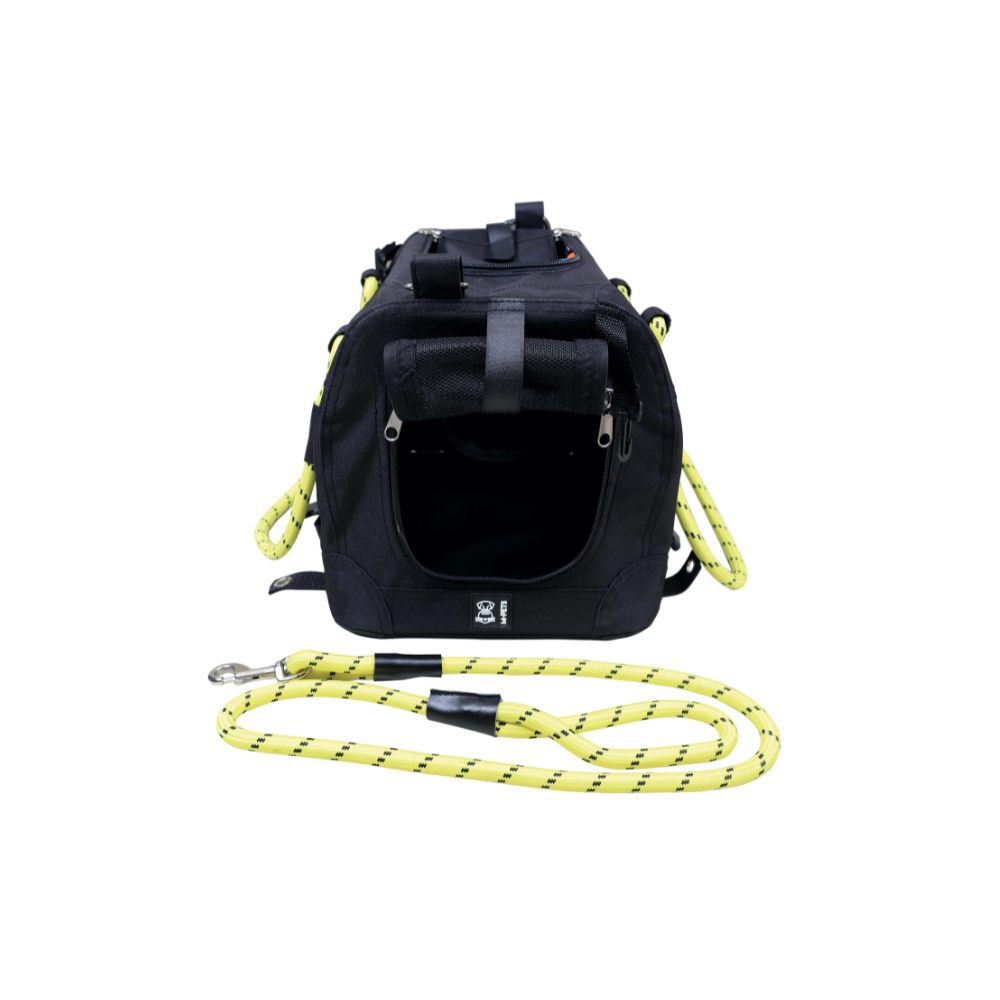 REMIX Travel Carrier 2 in 1 with Leash-Shoulder Belt - Black & Yellow