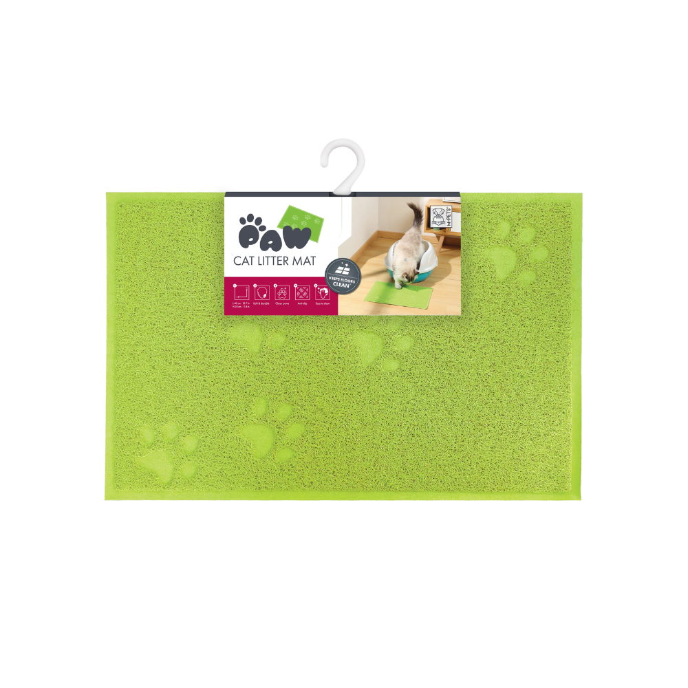 Tapis de litière pour chat FOOTPRINT Vert