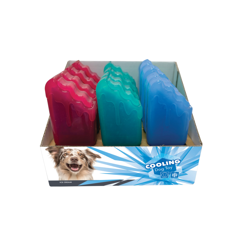 COOLING Dog Toy ice cream Display - 12 pcs