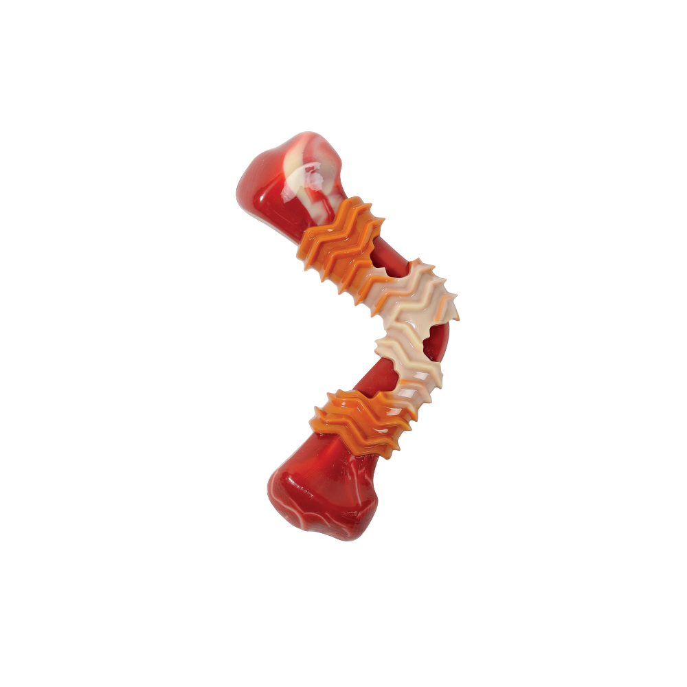 CARNIVORE Dog Toy Boomerang Bone  - Bacon scent