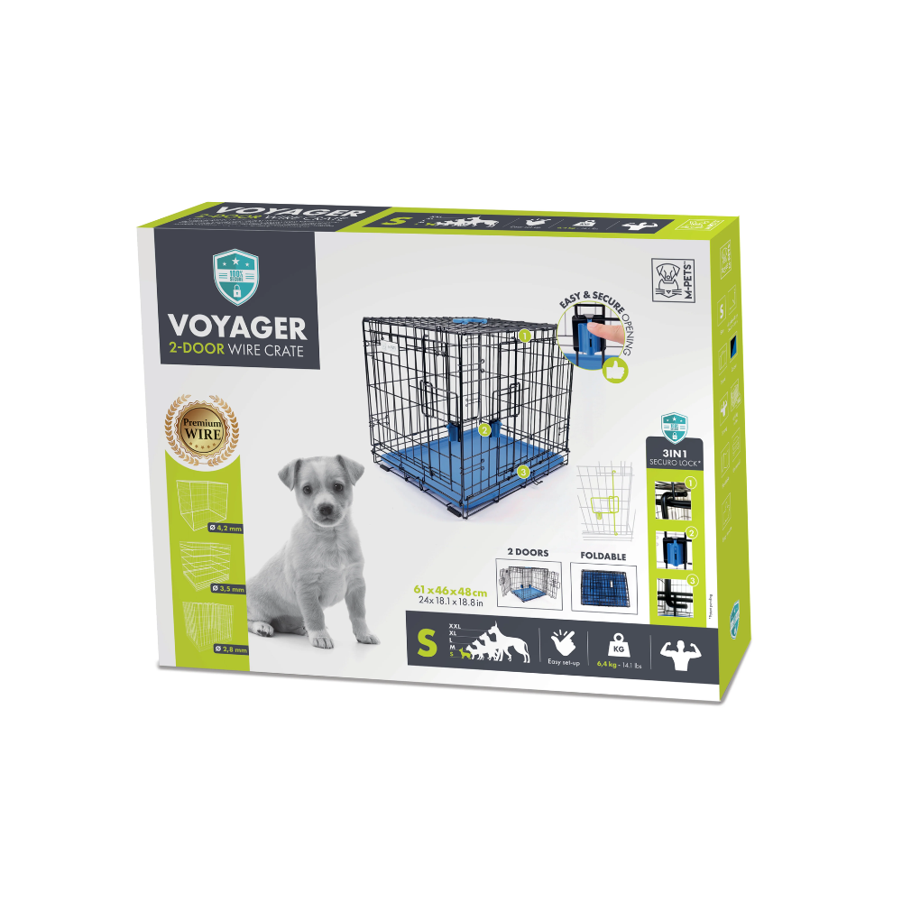 VOYAGER Wire Crate Blue