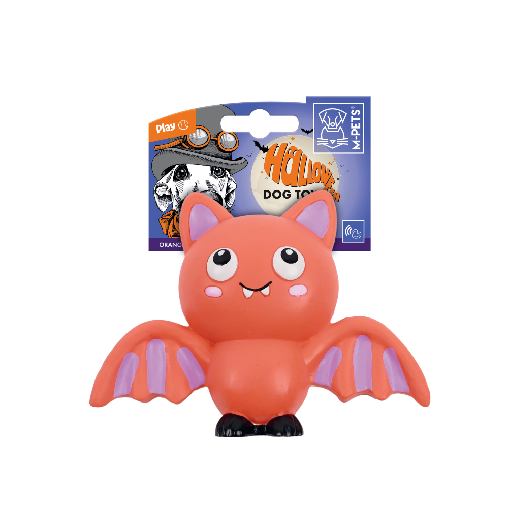 Halloween Dog Toy - Orange Bat