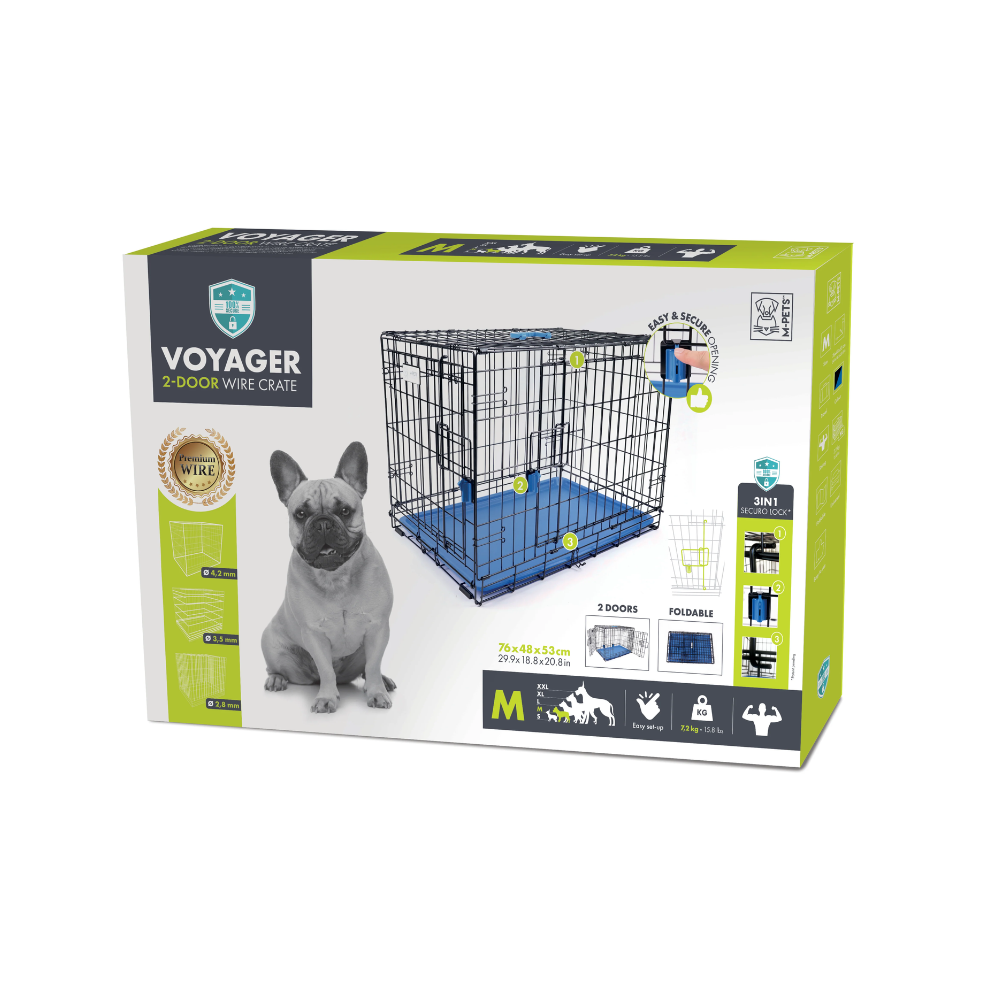 VOYAGER Wire Crate Blue