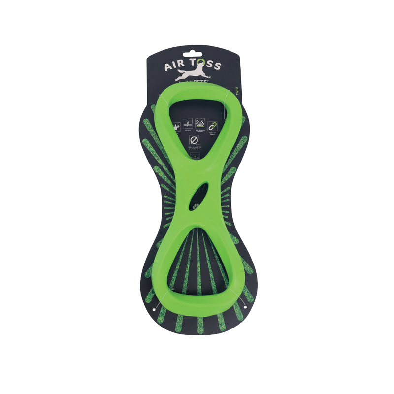 Jouet flottant pour chien AIR TOSS Twist - Vert