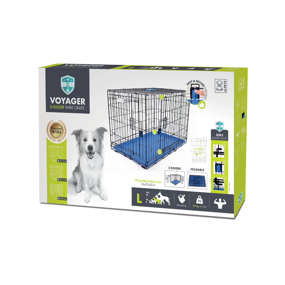 VOYAGER Wire Crate Blue