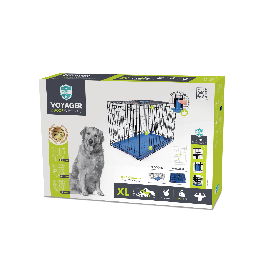 VOYAGER Wire Crate Blue