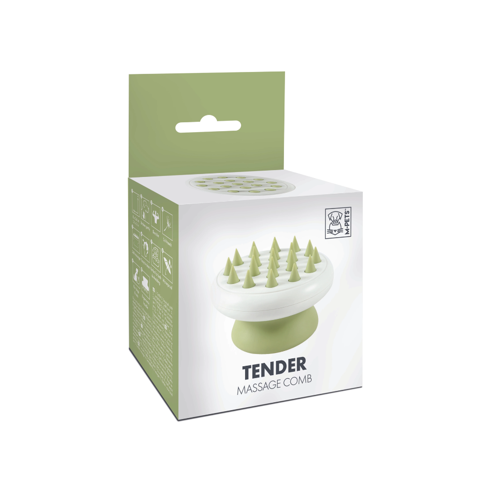 Tender Massage Soft Comb - Sharp Teeth Green