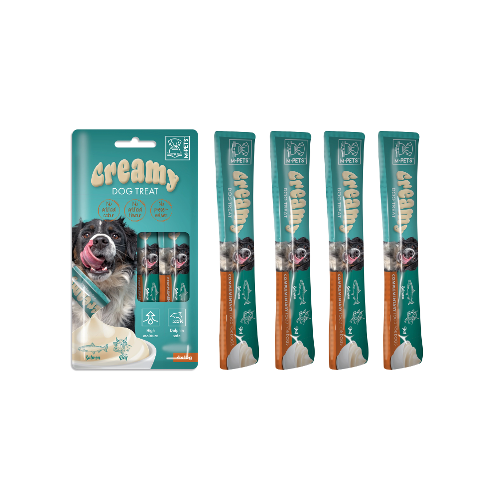 Friandises crémeuses pour chiens - Saumon et bœuf