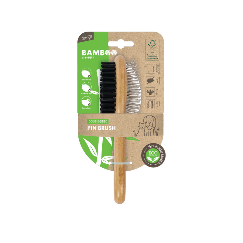 Brosse à picots double face en BAMBOU