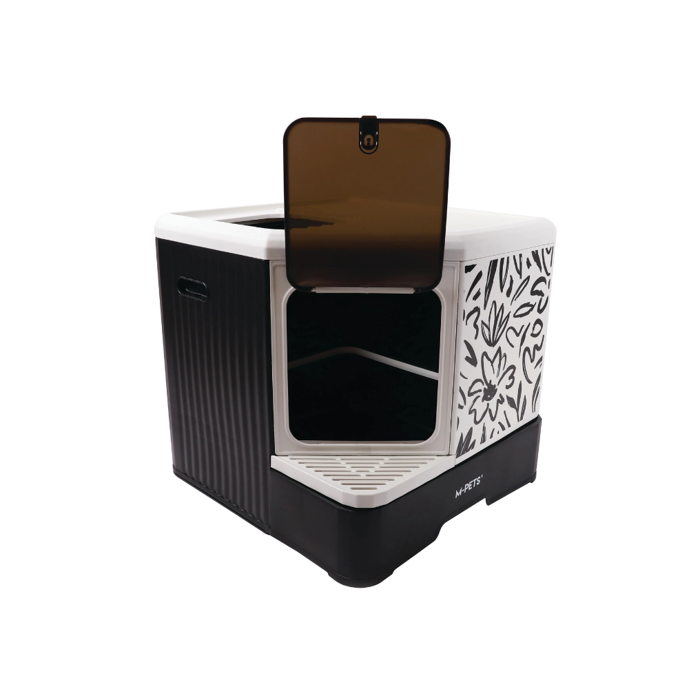 Terra Forma ECO Foldable Cat Litter Box Black Floral