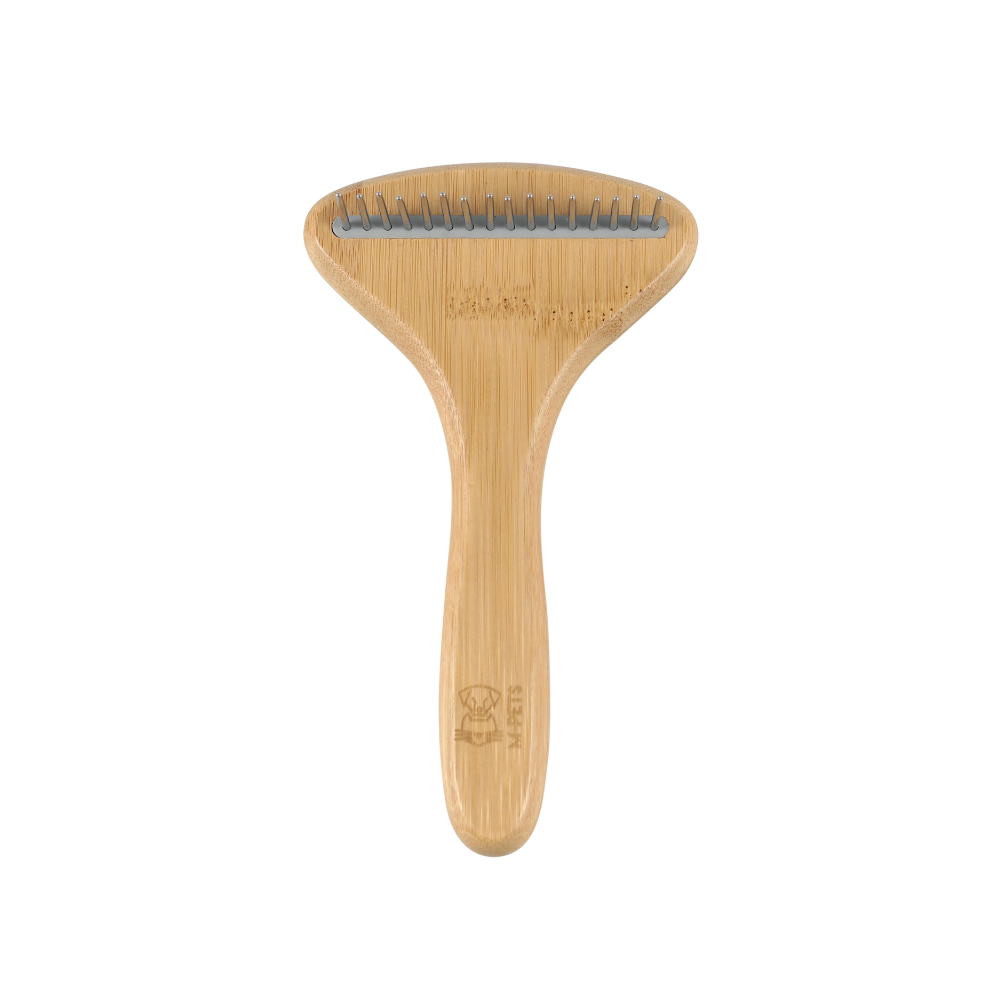 BAMBOO Rake Comb with Rotating Teeth - 16 teeth – M-PETS
