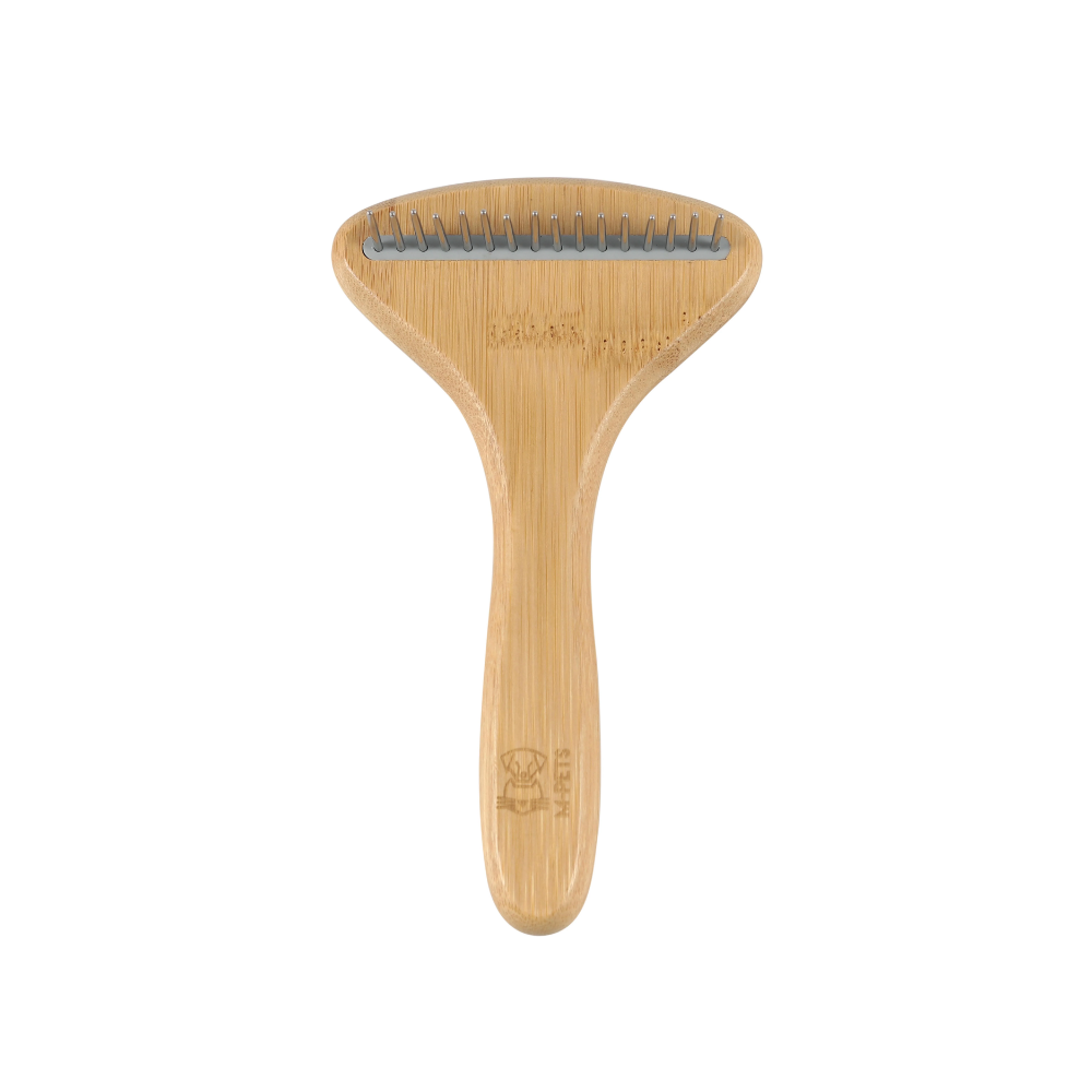 BAMBOO Rake Comb with Rotating Teeth - 16 teeth