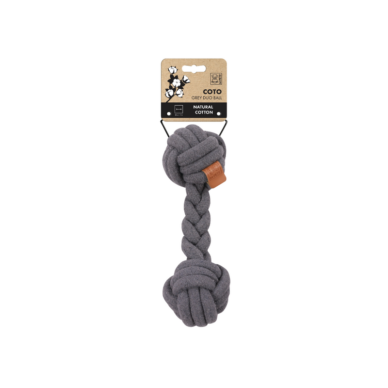 COTO Dog Toy Duo Ball Grey