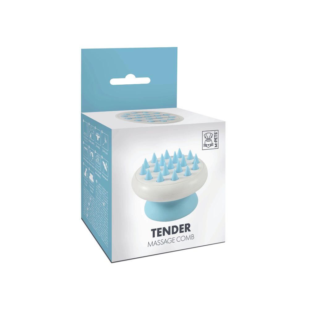 Tender Massage Soft Comb - Sharp Teeth Blue