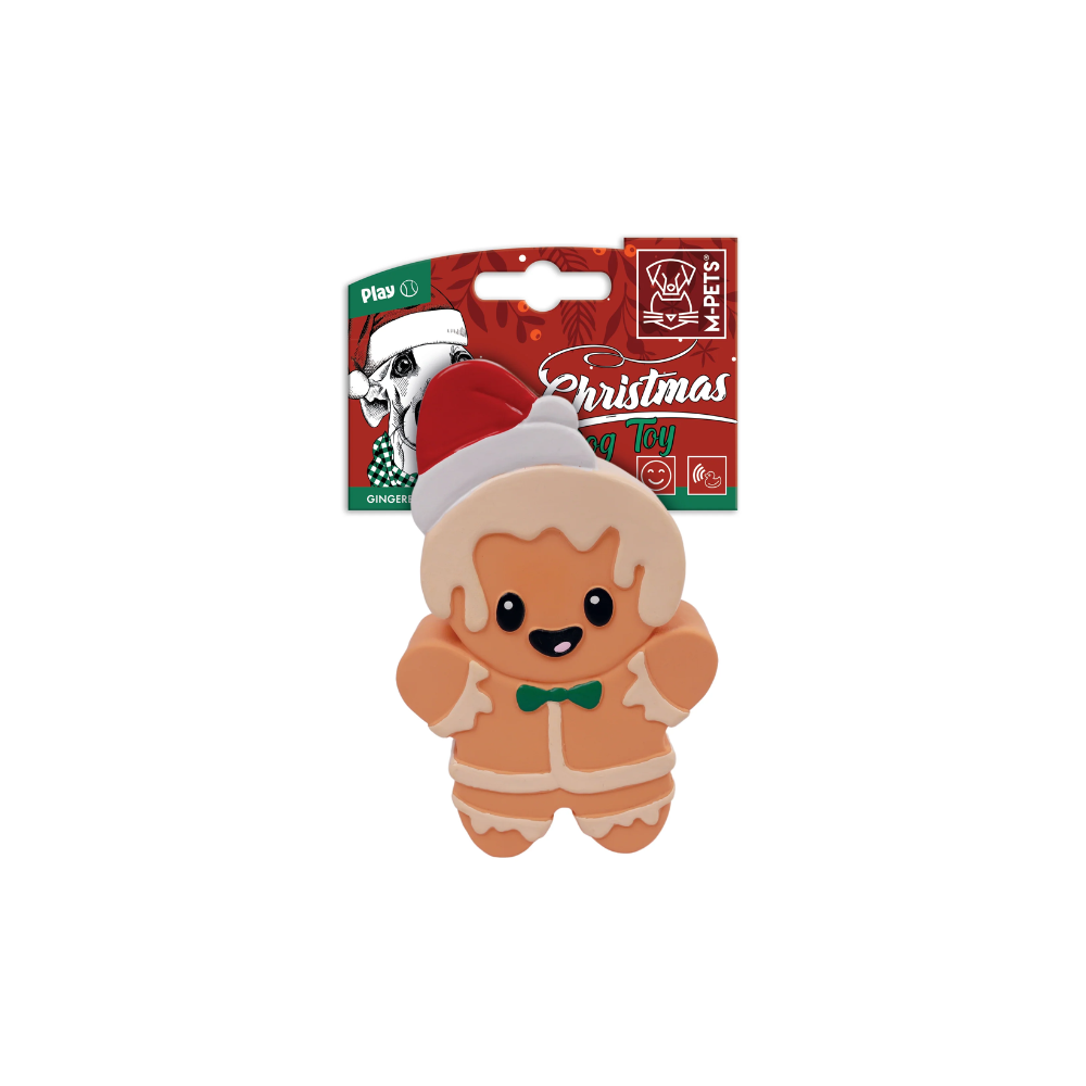 Christmas Dog Toy - Gingerbread Man