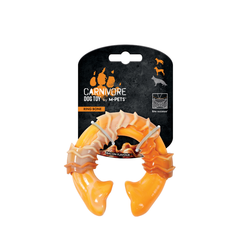 CARNIVORE Dog Toy Ring Bone - Bacon scent