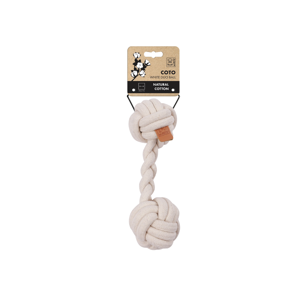 COTO Dog Toy Duo Ball White