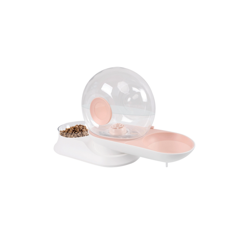 Distributeur d'eau et de nourriture SNAIL COMBI Rose