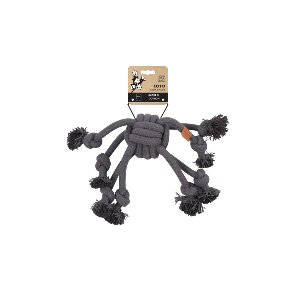 COTO Dog Toy Spider Grey