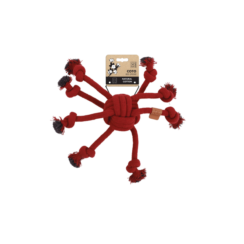 COTO Dog Toy Spider Red