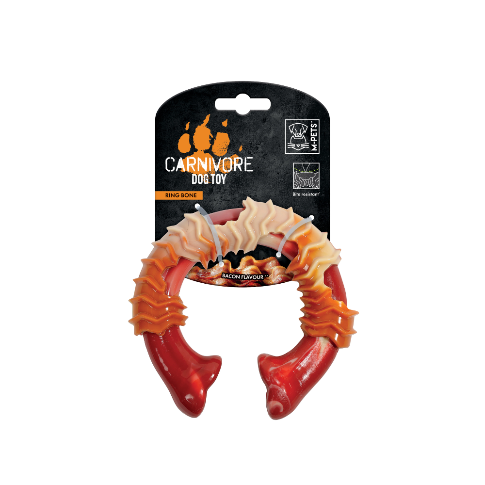 CARNIVORE Dog Toy Ring Bone - Bacon scent