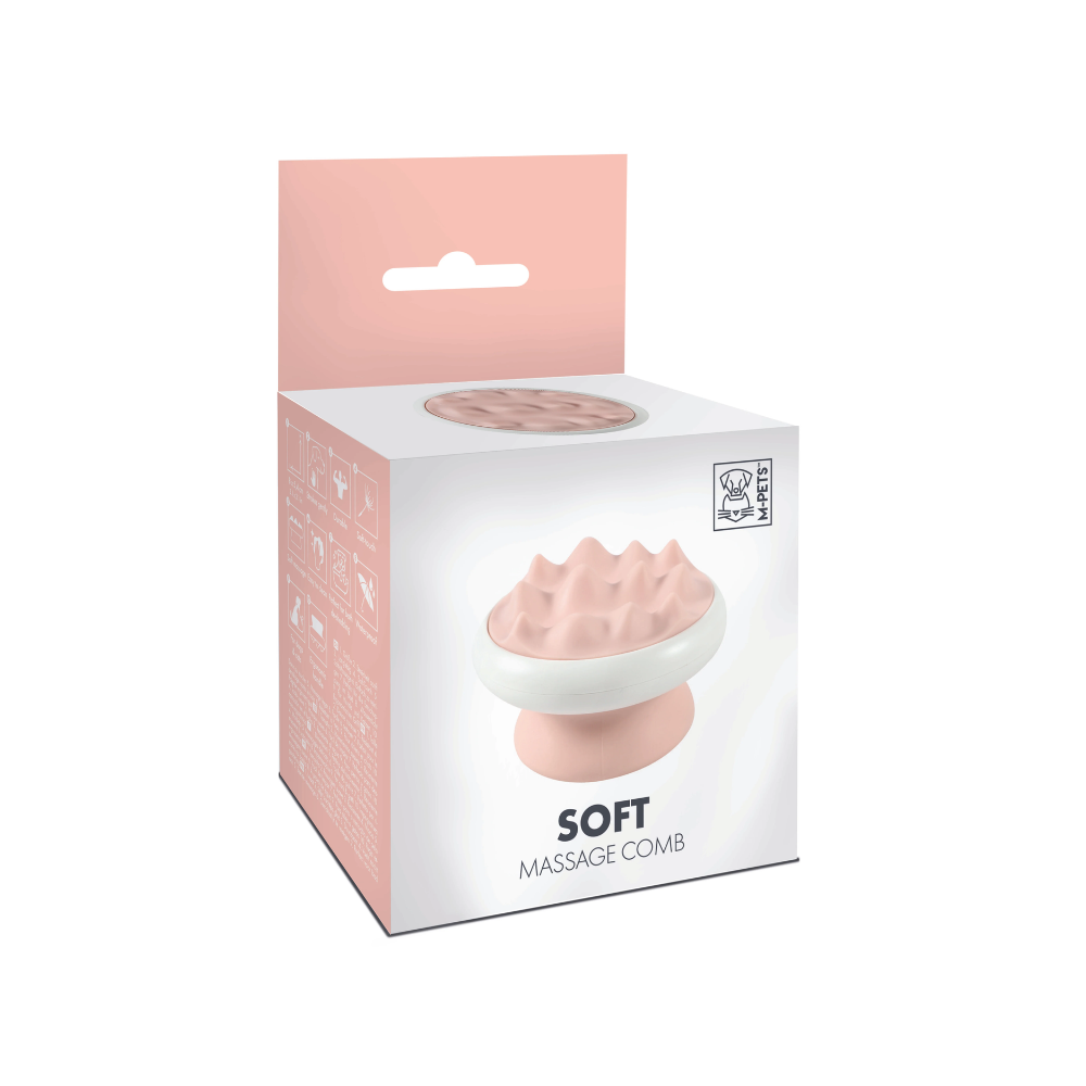 SOFT Massage Soft Comb - Coarse Teeth Pink