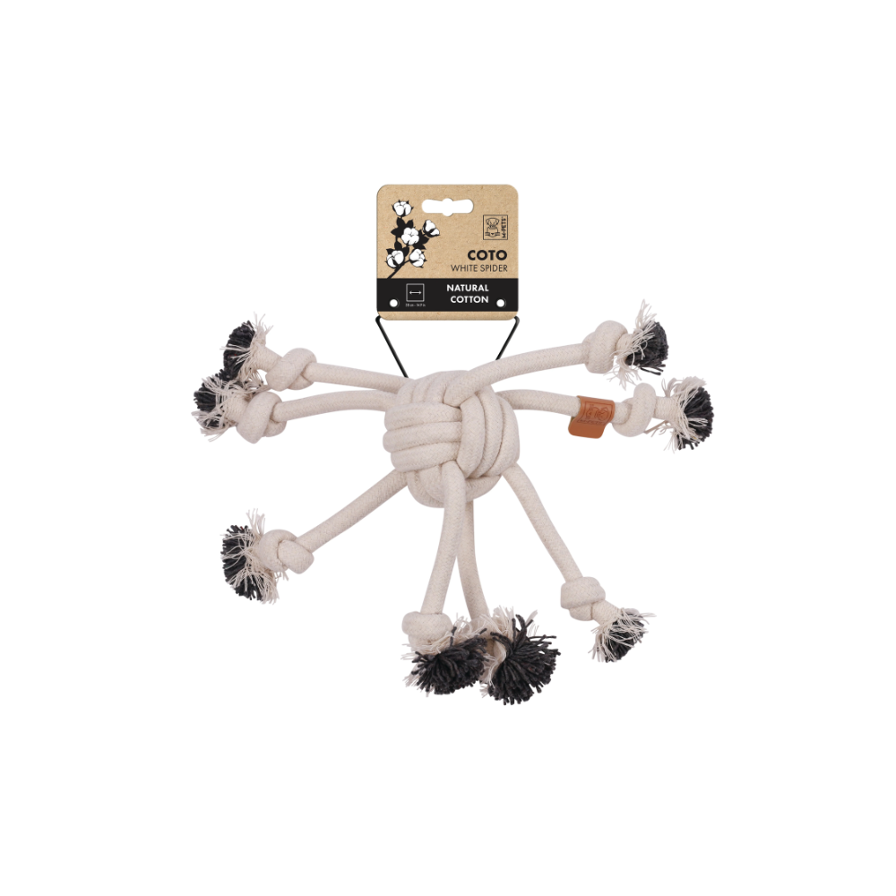 COTO Dog Toy Spider White