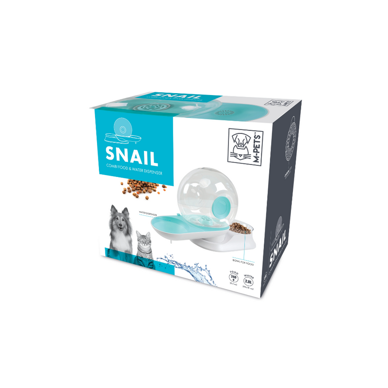 Distributeur d'eau et de nourriture SNAIL COMBI Bleu