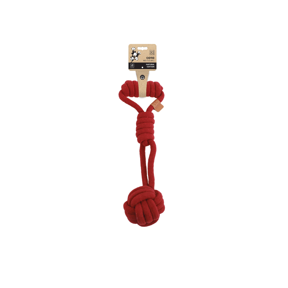 COTO Dog Toy Tug Ball Red