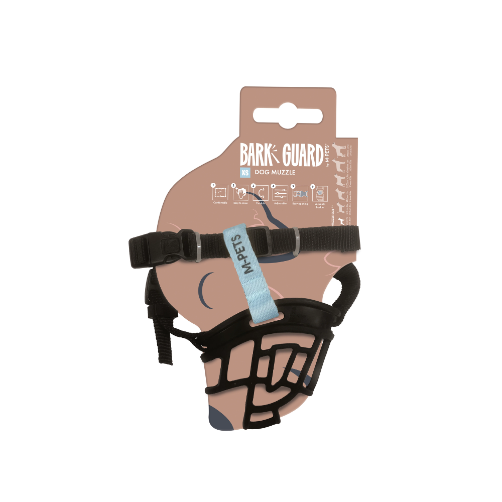 BARK GUARD Dog Muzzle Black&Blue – M-PETS