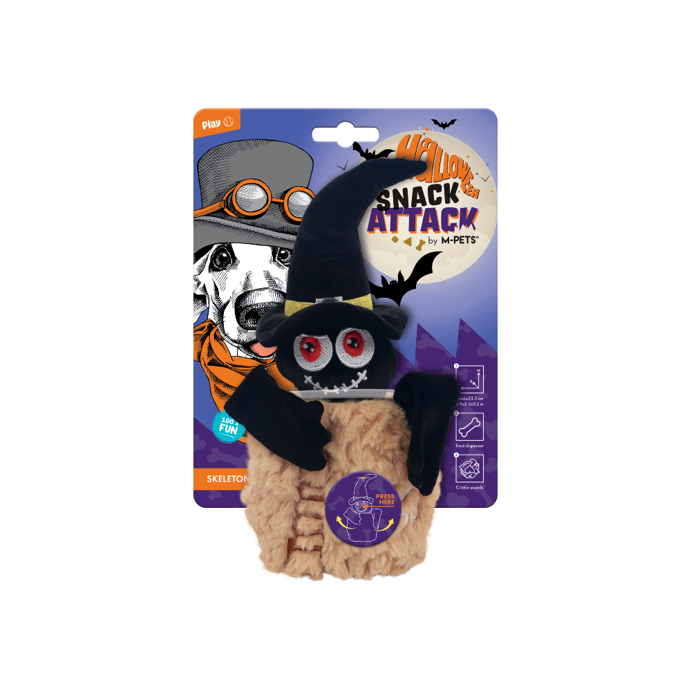 Halloween Snack Attack Honden Speelgoed - Skelet