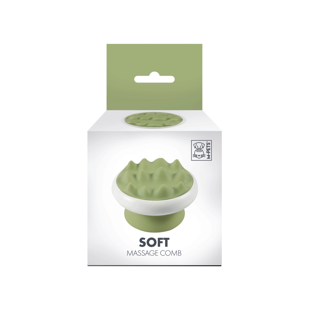 SOFT Massage Soft Comb - Coarse Teeth Green