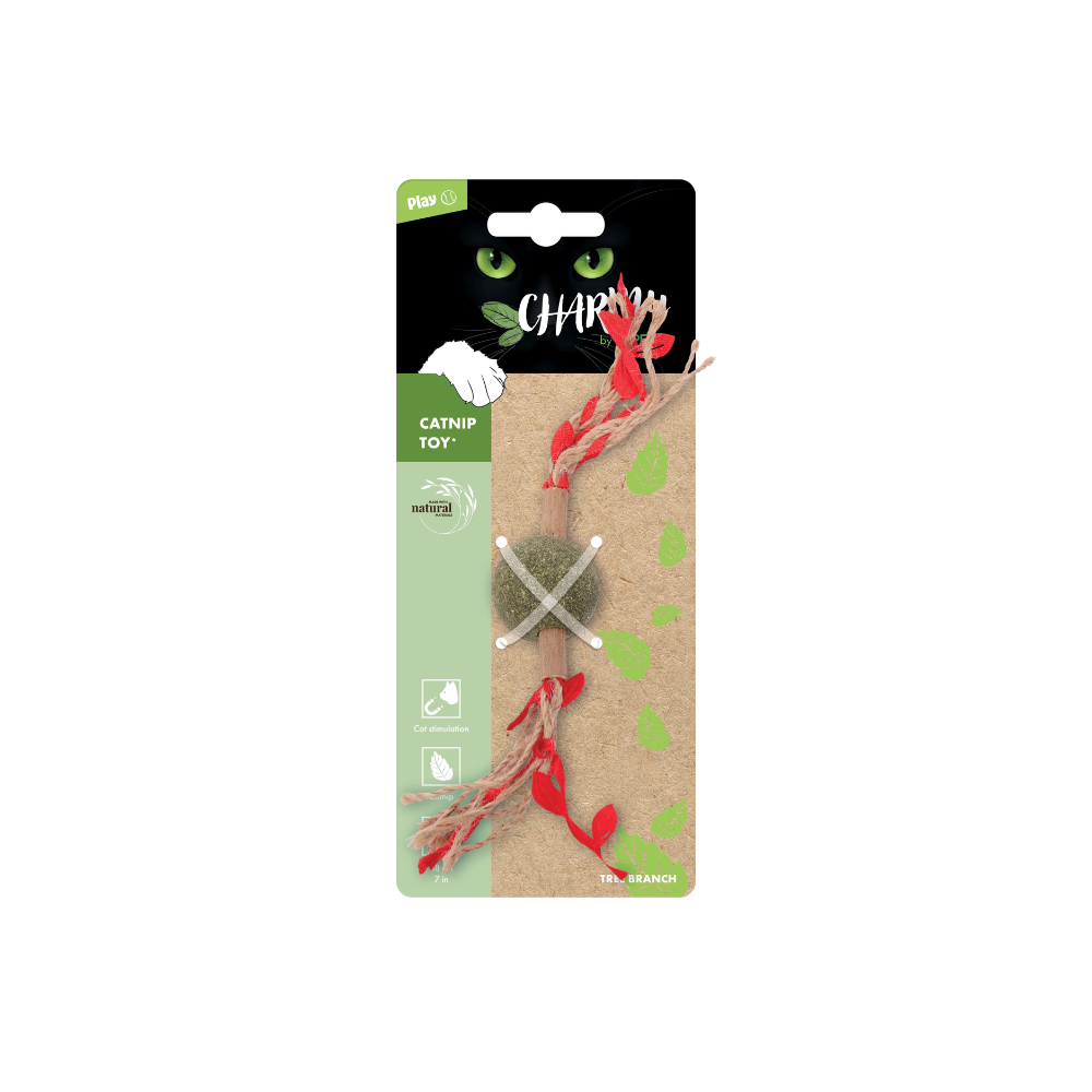 CHARMY Catnip Toy - TREE BRANCH Red